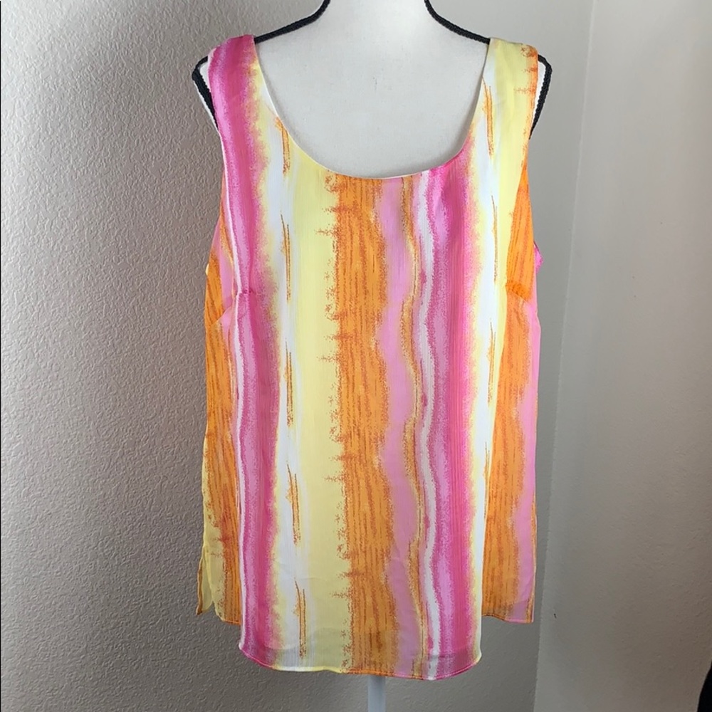 Danny and Nicole sleeveless multicolored top